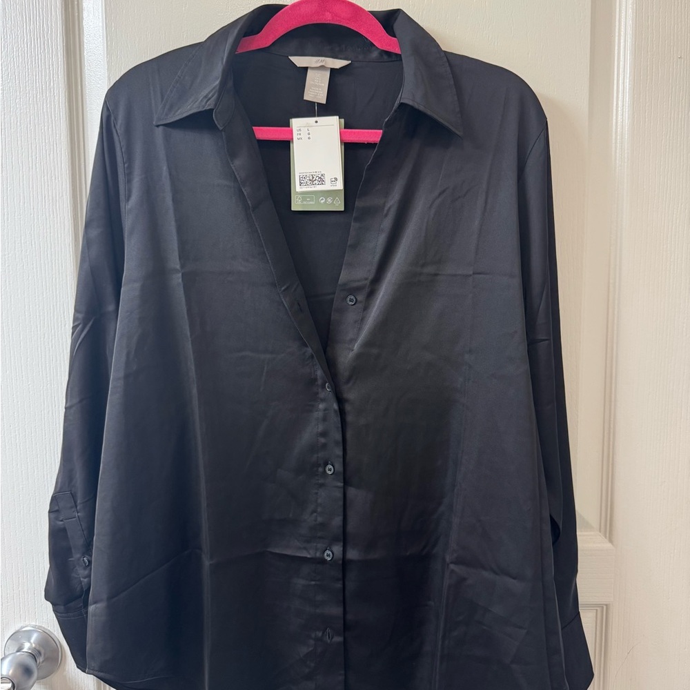 H&M Black Button Down Shirt